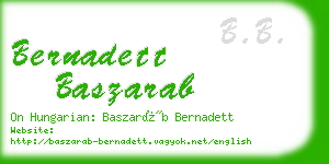 bernadett baszarab business card